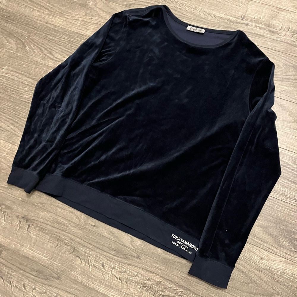 Rare yojhi Yamamoto Velvet Long Sleeve Top